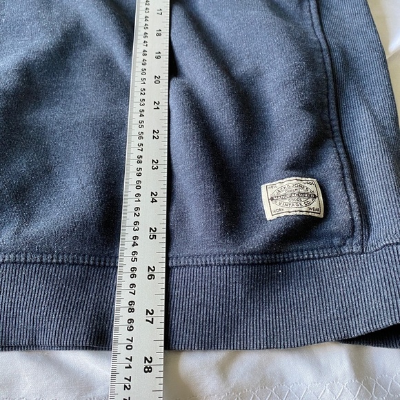 Jack & Jones Vintage Cloth Co. Men's Long Sleeve Heavy Sweatshirt Charcoal Gray - Picture 11 of 12